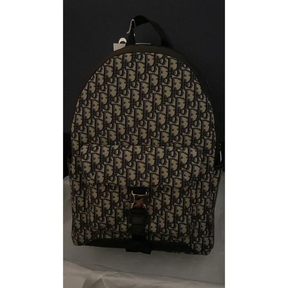 Dior Explorer Backpack Beige & Black Dior Oblique Jacquard C - Picture 4 of 12